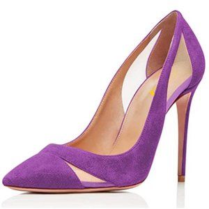 FSJ Mesh High Heel Pumps Pointed Toe Stiletto Thin
